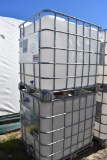2 Caged Poly Tanks on Skid