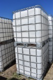 2 Caged Poly Tanks on Skid