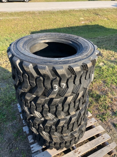 4 New Load Max 12-16.5 skid steer tires