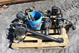 Pallet full of Chain saws 1 Weed eater 1 Blower and Parts