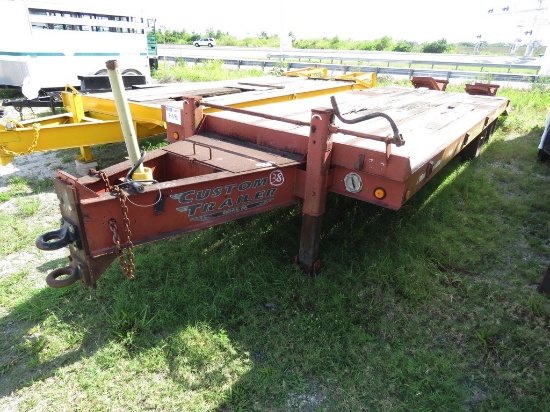 2000 Custom 25ft T/A Dovetail Equipment Trailer with Ramps