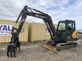 2016 VOLVO EC55D Midi Hydraulic Excavator with Grapple