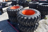 4 Unused 12-16.5 Skid Steer Loader Tires and Wheels