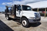 2009 International DuraStar Flatbed Crane Truck