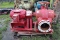 Red Industrial Pump with Large Marathon 40HP Electric Motor