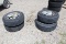 4 Bridgestone 235/75R17 Tires Wheels and Ford Center Caps