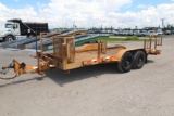 2012 Butler 14,000lb T/A Equipment Tilt Trailer