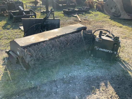 84inch Sweepaster Skid Steer Broom Attachment