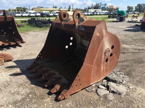 72in Excavator Bucket with Teeth