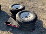 4 - 225/75r15 Trailer Tires and Wheels unused