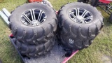 4 Pirelli Mudweiser AT27x12-12 Tires with SS Wheels