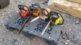 4 Chain Saws with Bars