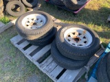 4 Used 175/70R13 Tires and 4 Lug Wheels