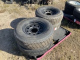 4 new ST235/80R16 Trailer Tires with Wheels