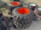 4 Unused 12-16.5 Skid Steer Tires on Bobcat wheels