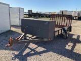 Small trailer with storage box