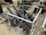 Unused Skid Steer Hydraulic Auger with Three Bits