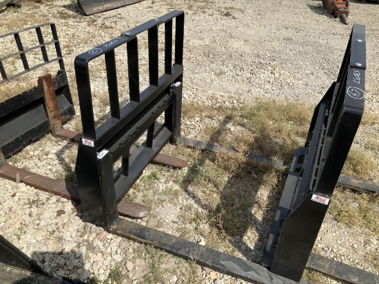 Unused 48in 4,200lb Skid Steer Fork Attachment with Frame