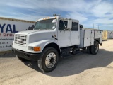 1992 International 4700 Crew Cab Service Crane Truck