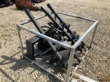 Unused Great Bear Skid Steer Hydraulic Auger with Three Bits