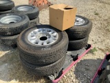 Four Unused LT245/75R17 Tires and Wheels