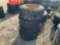 4 Caterpillar 10-16.5 Skid Steer Tires w/wheels