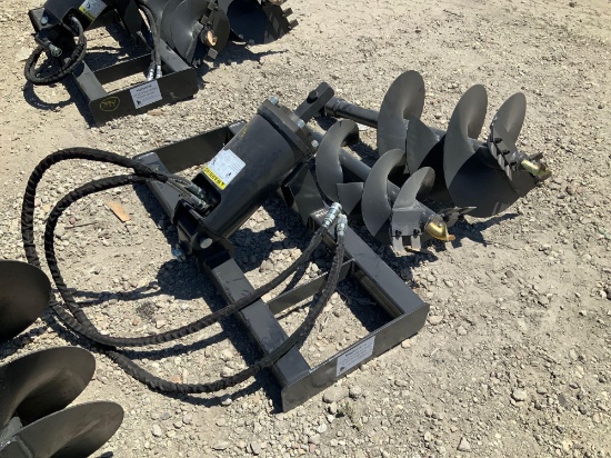 Unused Wolverine Hydraulic Skid Steer Auger Attachment