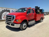 2012 Ford F-650 Extended Cab Dually Service Crane Truck