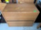 Two drawer wood storage cabinet