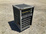 Portable Amplifier Rack with Four QSC MX 1500 Dual Monaural Amplifiers