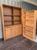 Bookshelf and bookshelf with credenza