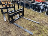 Unused Kivel 4,200lb Skid Steer Step Through 48in Forks