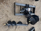 Unused Wolverine Skid Steer Auger with 2 Bits