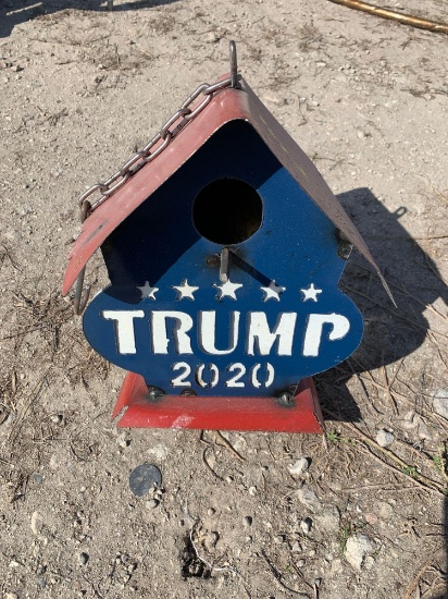 Trump 2020 metal bird house