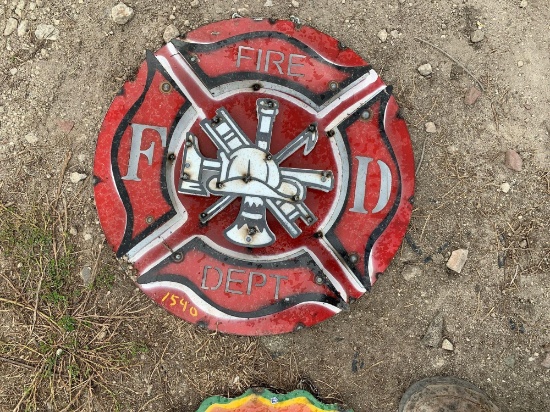 Fire Dept Metal Sign