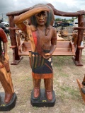 Native American Indian Wood Statue