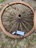 Teak Wood Wagon Wheel