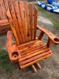 Red Cedar Glider Swivel Rocker - Amish Built