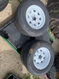 4 unused tires w/wheels