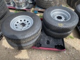 4 unused tires w/wheels