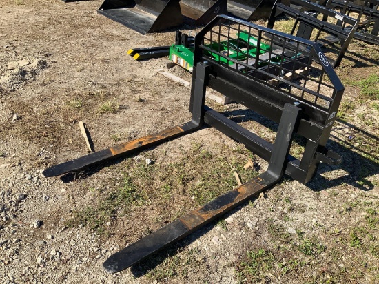 Unused JBX 4,000lb Skid Steer Forks and Frame