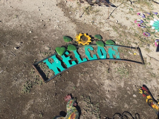 Sunflower Welcome Sign Decor