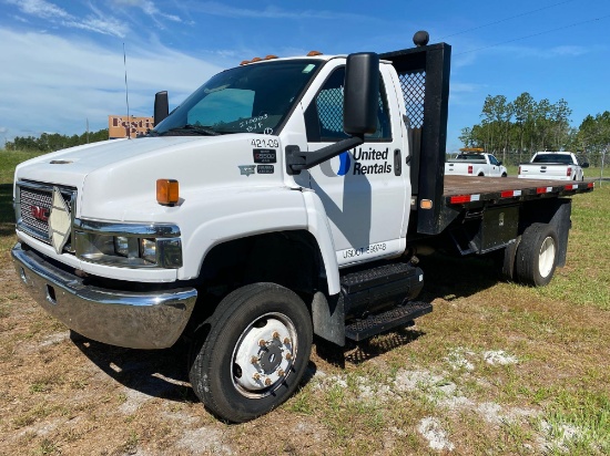 2009 GMC C5500 4x4 14FT Flatbed Truck