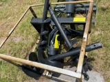 Unused Skid Steer Hydraulic Auger Attachment with Bits