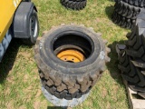 3 Mismatched tires. Two with rims - skid steer