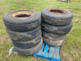 8 Trailer Tires with Wheel Liners