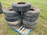 9 Trailer Tires with Wheel Liners