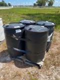 4 55-Gallon Poly Barrels