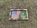 Wooden American Flag - Army