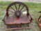 Wagon Wheel Two Person Bench